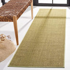 Martha Stewart x SAFAVIEH Area Rug Collection - 2'3" x 8' Runner, Green, Sisal & Jute, Farmhouse Style, Ideal for Living Room, Bedroom, Foyer, Hallway (MSR9501Y) - color: Green, size: 2'3" x 8' (Runner)