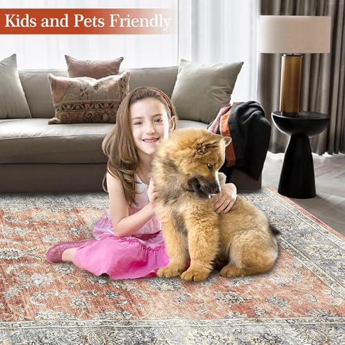 Classical Luxury Border Art Deco Brown Burgundy Rugs for Bedroom Living Room Guestroom Floral Pattern Oriental Rug Non Shedding Low Pile Area Rug Vintage Apartment Home Office Washable Carpet 2x3 - color: B, size: 2x3