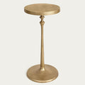 Vintage Brass Cast Iron Side Table Round Accent Table for Living Room Drink Cocktail Martini Table Bedroom Bedside Nightstand Lamp Table Patio Plant Stand Small Apartment Decorative Furniture