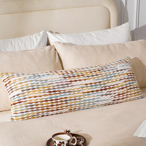 AmHoo Boho Chenille Pillow Cover Decorative Tufted Pillowcase for Couch Bed Sofa Bedroom Living Room Modern 14 x 36-Inch Brown - color: Brown, size: 36" x 14" (Pack of 1)