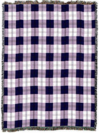 Pure Country Weavers Boysenberry Plaid Blanket - Gift Tapestry Throw Woven from Cotton - Made in the USA (72x54) - color: Boysenberry