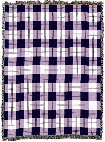 Pure Country Weavers Boysenberry Plaid Blanket - Gift Tapestry Throw Woven from Cotton - Made in the USA (72x54) - color: Boysenberry