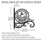 Personalized Metal Plant Hanger Bracket, Custom Name Hanging Plant Hook for Indoor Outdoor Use, Decorative Wall Mount Garden Hook for Flower Baskets, Bird Feeder, Wind Chime(Garden 3) - style: Garden 3