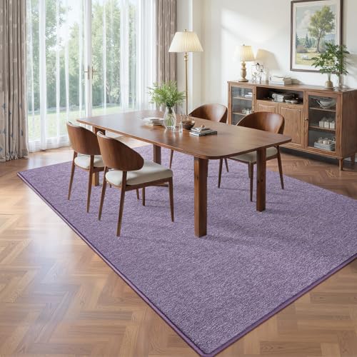 Pettop 4x6 Light Purple Area Rugs for Living Room Bedroom, Thickened Memory-Foam Throw Carpet, Modern Minimalist Super Soft Kids Boys Girls Rug, Non-Slip and Washable Carpets for Dorm Home Decor - color: Purple-white, size: 4' X 6' (Rectangular)