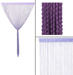 HSYLYM Spaghetti String Curtain for Doorways Privacy Door Frame Tassel Hippy Wall Kitchen Hallway Boho Fringe Curtain Hanging Door Room Dividers Decor 1 Panel（39×86in/100×220cm,Periwinkle）