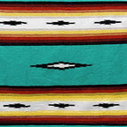 Open Road Goods Mexican Diamond Blanket - XL Heavyweight Yoga Blanket – Handmade in Mexico - Thick Boho Serape Saltillo Style Throw for Beach, Picnic, Home, Camping and More! (Teal Sunset) - color: Teal Sunset