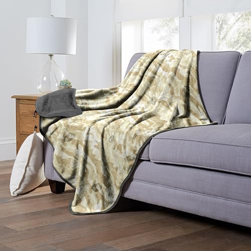 Northwest Yellowstone Silk Touch Sherpa Throw Blanket, 60" x 80", Camo - color: Camo, size: 60" x 80"