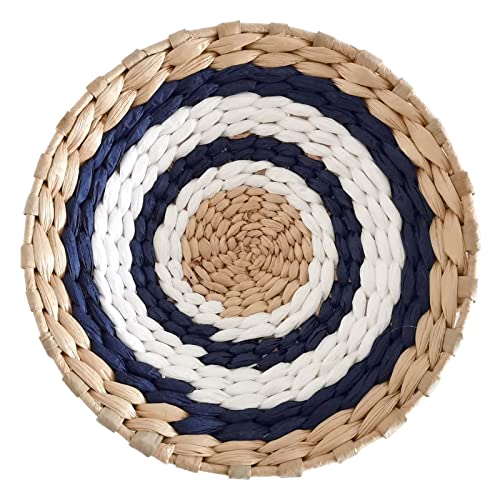 Ochine Woven Wall Basket Set Hanging Seagrass Baskets Boho Wall Basket Decor Wall Hanging Baskets Wicker Rattan Wall Decor Decorative Handmade Round Woven Wall Sculptures for Living Room Bedroom - color: C, size: 20CM