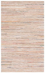 SAFAVIEH Cape Cod Collection Accent Rug - 4' x 6', Natural & Rust, Handmade, Braided Design, Ideal for The Living Room, Bedroom, Dining Room (CAP151P-4) - color: Natural/Rust, size: 4' x 6' (Rectangular)