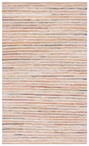 SAFAVIEH Cape Cod Collection Accent Rug - 4' x 6', Natural & Rust, Handmade, Braided Design, Ideal for The Living Room, Bedroom, Dining Room (CAP151P-4) - color: Natural/Rust, size: 4' x 6' (Rectangular)