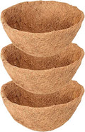 Legigo 3 Pack 18 Inch Hanging Basket Coco Liners Replacement, 100% Natural Round Coconut Coco Fiber Planter Basket Liners for Hanging Basket Flowers/Vegetables - color: 3pcs, size: 18 Inch