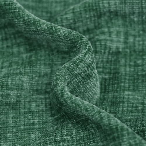 CaliTime Christmas Throw Pillow Covers Decorative 16 X 16 Inches Pack of 2 Cozy Chenille Cushion Cases for Couch Sofa Bed Living Room Home Dark Green - color: Dark Green, size: 16" x 16" (Pack of 2)