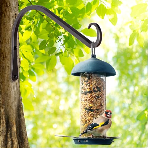 11 inch Plant Hanger, Sturdy Hanging Plant Bracket Outdoor, Hanging Plant Wall Hook Heavy Duty, for Hanging Bird Feeders, Planters, Lanterns, Wind Chimes, Indoor/Outdoor Use, Black, Set of 2 - color: Black, size: 11in-acr-2-Black