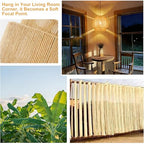 plug in pendant light rattan hanging lamp with 14.7ft Hemp Rope，Dimmable boho pendant lamp with adjustable cord，high output wicker hanging light plug in Woven Shade for Bedroom Dinning Kitchen - size: 3 tier HL-8