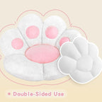 MOONBEEKI Cat Paw Cushion Chair Comfy Kawaii Plush Seat Cushions Shape Lazy Pillow for Gamer Chair 28"x 24" Cozy Floor Cute Seat Kawaii for Girl Worker Gift, Dining Room Bedroom Decorate （White）