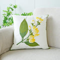 vctops Farmhouse Hibiscus Flowers Cotton Tufted Throw Pillow Cover Spring Floral Embroidery Pillowcase Soft Square Cushion Case for Sofa Couch Bed Chair (Yellow F,18"x18") - color: Yellow F