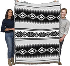 Pure Country Weavers Gray Chevron - Western Tapestry Throw Blanket Woven from Cotton - Made in The USA (72x54) - color: Gray Chevron