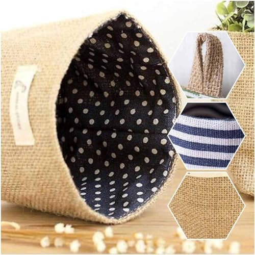 Hanging Basket, 6 Pack Hanging Wall Baskets, Wall Hanging Storage Bag Linen Small Storage Baskets for Organizing for Toy Makeup Kit Small Stuff, Flower Plant Wall Basket Decor - style: Style 1