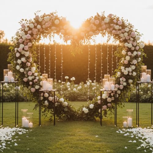 Pack of 2 Already installed Black Plant Stand,Dimension 9.84*H27.56in and 8.66*H23.62in,indoor stable steel frame Flower Stands drink table for party wedding Centrepieces Living Room Patio Garden - color: Black