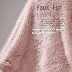 Luxury Fluffy Faux Fur Throw Blanket,Thick Fluffy Silky Fuzzy Cozy Blanket,Plush Blankets for Couch, Sofa, Chair, Bed-Pink,50x60 Inches - color: Pink, size: Throw (50" x 60")