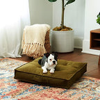 South Pine Porch Mila Square Tufted Pillow Style Dog Bed, Moss, Small (24" x 24") - color: Moss, size: Small (24" x 24")