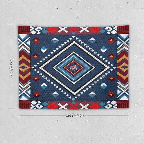 Bohemian Aztec Tapestry, Tribal Navajo Geometric Vintage Art Print Tapestries Home Decor for Living Room Bedroom Decoration 40in Wx30in H (102×76cm) - color: Bohemian Tapestry-32, size: 40in"Wx30in"H (102×76cm)