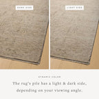 Loloi Magnolia Home by Joanna Gaines Junie Collection JUE-02 Oatmeal/Smoke 7'-10" x 10'-2", .38" Pile Height, Area Rug - color: Oatmeal / Smoke, size: 7'10" x 10'2" (Rectangular)