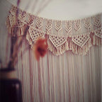 Macrame Woven Wall Hanging Curtain Fringe Garland Banner Boho Shabby Chic Bohemian Wall Art Decor