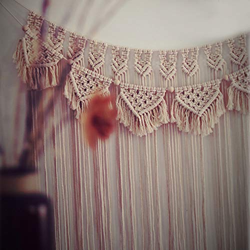 Macrame Woven Wall Hanging Curtain Fringe Garland Banner Boho Shabby Chic Bohemian Wall Art Decor