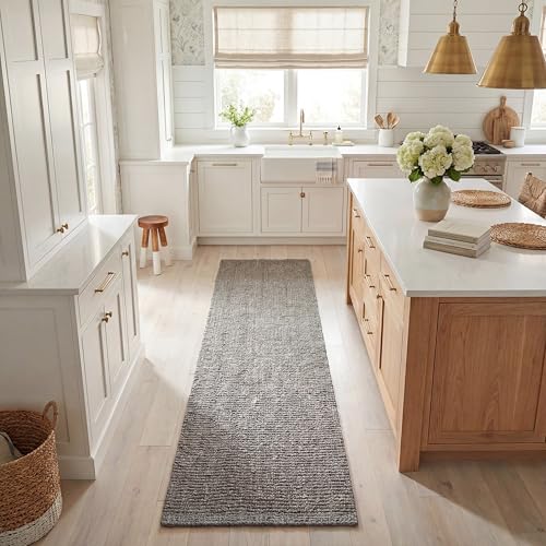 SAFAVIEH Natural Fiber Collection Runner Rug - 2'6" x 10', Light Grey, Handmade Jute, Farmhouse Style, Chunky Textured Thick Pile (NF447G) - color: Light Grey, size: 2'6" x 10' (Runner)