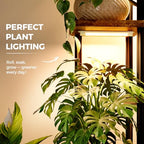 Bamworld Indoor Plant Stand with Grow Light Corner 5Tier Metal Plant Shelf Wood Flower Stand for Home Living Room Decor Patio Decor - style: 5 Tier,Square