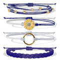 choice of all String Bracelets for Women Boho Wave Surfer Beach Wear Cute Bracelets Set Summer Friendship Jewelry Accessories Beach Stuff - color: B4：blue bracelet