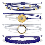 choice of all String Bracelets for Women Boho Wave Surfer Beach Wear Cute Bracelets Set Summer Friendship Jewelry Accessories Beach Stuff - color: B4：blue bracelet