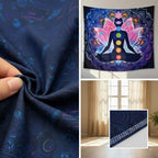 7 Chakra Mandala Tapestry - Yoga Meditation Wall Hanging for Bohemian Home Decor & Spiritual Healing (59x51 inches)