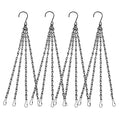 EMPHY 4Pack - 24 Inch 4 Leads Hanging Chain with Hooks Flower Pot Chain Replacement Plant Hangers for Bird Feeders, Planters and Lanterns (Black)