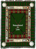 Pure Country Weavers Memorial Golf Blanket - Remembered in Love Blanket - Sympathy Bereavement Gift Tapestry Throw Woven from Cotton - Made in the USA (72x54) - color: Golf, size: 72" x 54"