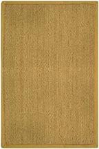 SAFAVIEH Area Rug 4x6 - Natural Fiber Collection - Natural & Beige, Seagrass, Herringbone Pattern with Border (NF115A) - color: Natural/Beige, size: 4' x 6' (Rectangular)