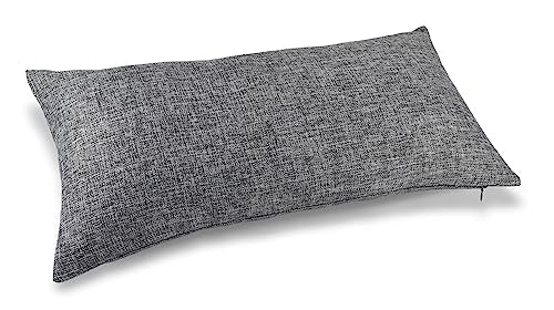 Aiking Home Imitation Burlap Lumbar Pillow Cover 12x24 Inch Vintage Faux Linen Rustic Natural Look, 1 Piece Elegance Farmhouse Style Accents Pillow Case for Indoor Use, Gray - color: Gray, size: 24" x 12" (Pack of 1)