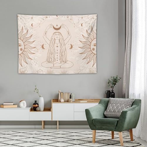 DDCBNS Witchy Tapestry,Moon Phase Tapestry Boho Sun and Moon Tapestry Wall Hanging Home Décor for Girls Bedroom Living Room Dorm Wall Décor 40" x 30" - color: Bohemian Style_06, size: 40"L x 30"W