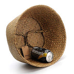 DOKOT Seagrass Plant Basket with Handles, Wicker Woven Storage Basket (8.3inch Diameter x 9inch Height), Natural - size: M (8.3" D x 9" H)