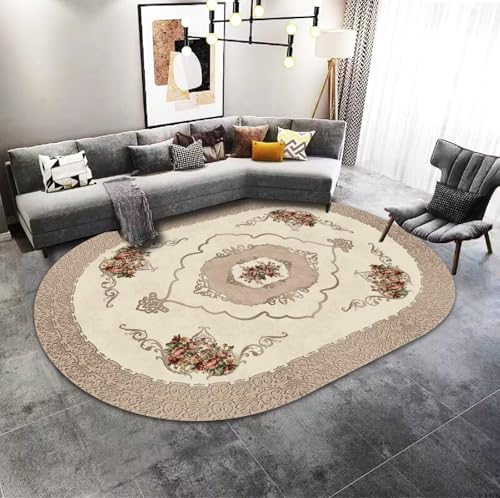 Boho Rug Vintage Medallion Area Rug Washable Distressed Floral Carpet for Living Room Bedroom Kitchen