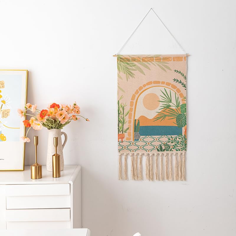 BMIDRUT Wall Hanging Macrame Woven Tapestry Bohemian Tapestries Art Tapestry for Home Apartment Dorm Room Backdrop 20x35 Inch - color: C1