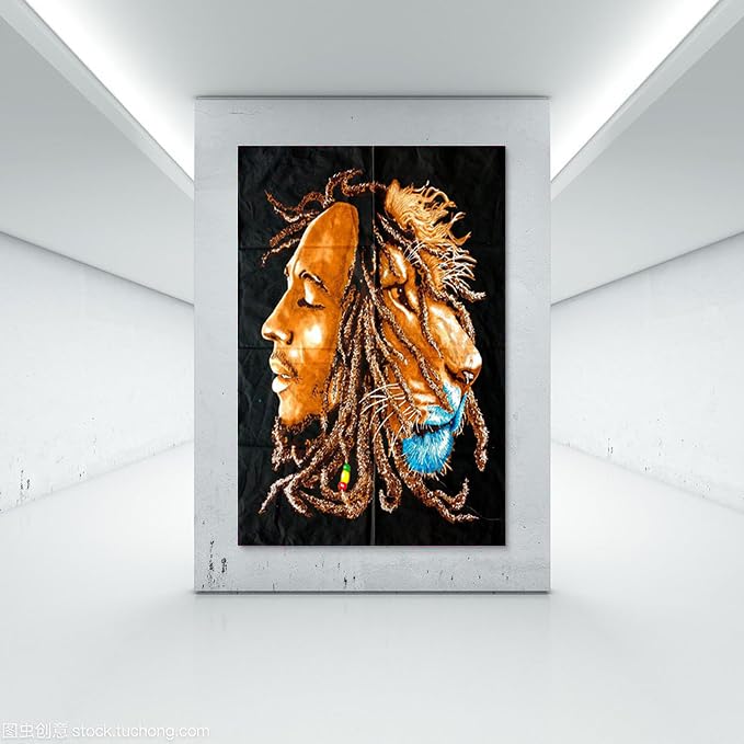 Rastogi Handicrafts Hendrix Guitar 40" X 30" Poster Size Tapestry Decorative Indian Dorm Decor Cotton Tapestry Indian Multi Colored Wall Poster Indian Deity (RH-149) - color: Rh-149