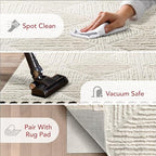 Nuloom Kerry Cream, 6' Round, Geometric, Soft and Cozy, High Traffic, Stain Resistant, Easy Clean, Durable Area Rug for Bedroom, Living Room, Dining Space, Den, Foyer, Entryway - color: Kerry Cream, size: 6' (Round)