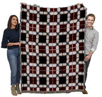 Pure Country Weavers Plaid Blanket Brickcraft - Patterns Gift Tapestry Throw Woven from Cotton - Made in the USA (72x54) - color: Brickcraft