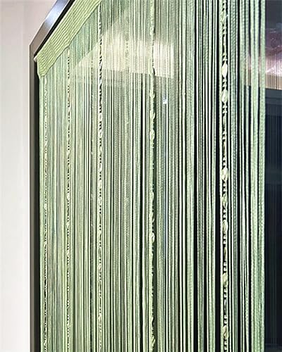 ave split 100cmX200cm Decorative Door String Curtain Beads Wall Panel Fringe Window Room Divider Blind for Coffee House Restaurant Parts Door Divider Beads Tassel Screen Decoration (Fruit green25£© - color: Fruit Green