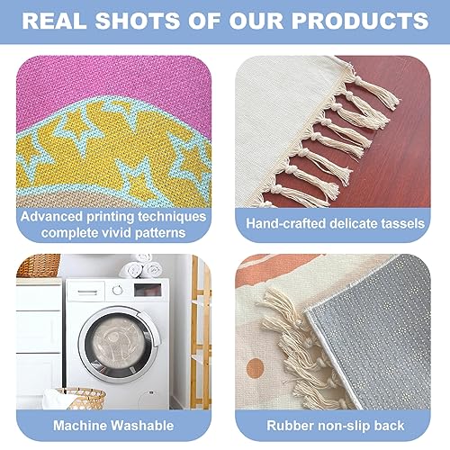 Boho Rug Multicolored Powder pigments Background Selective Focus Area Rug Carpet Patio Rug Hallway Runner Rug Mat Pad Minimalist Home Decor for Living Room Bedroom Indoor Outdoor, 90x150cm - color: Multi6, size: 90x150cm