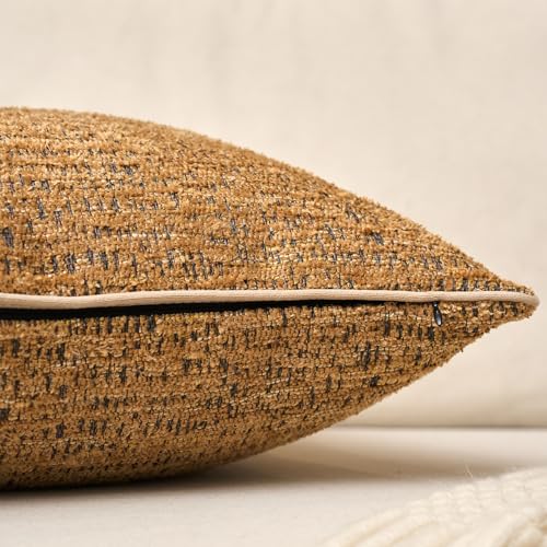 Yangest Chenille Pillow Cover 12 x 20 Inches, Thick Textured Rectangle Throw Pillow Cover Farmhouse Modern Soft Accent Couch Neutral Pillow Cover for Living Room Bedroom, Yellow - color: Yellow, size: 20" x 12" (Pack of 1)