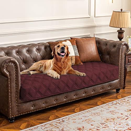 Ameritex Waterproof Dog Bed Cover Pet Blanket with Anti-Slip Back for Furniture Bed Couch Sofa - color: Burgundy, size: 30x60 Inch (Pack of 1)