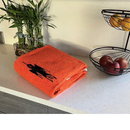 Open Road Goods Mexican Thunderbird Yoga Blanket, Handwoven Throw for Yoga, Meditation, and Home Décor – Versatile Blanket for Beach, Picnic, Camping, or Outdoor Use - color: Tangerine